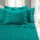 Σετ σεντόνια 6 τεμαχίων Luxe με ρίγες Damask, Queen Size, Τυρκουάζ, 1500TC, Ανθεκτικά στις 1