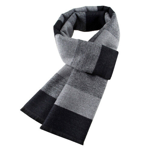 Sciarpa da uomo casual alla moda, invernale, spessa, calda e morbida, scialle classico, sciarpa lunga, sciarpa regalo per uomo
