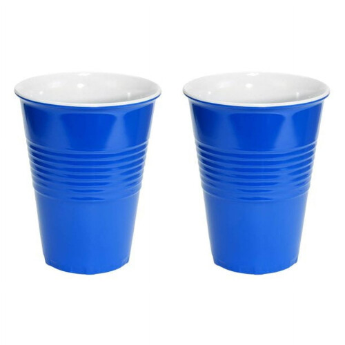 Pahar din plastic dur albastru, pachet de 12, 473 ml