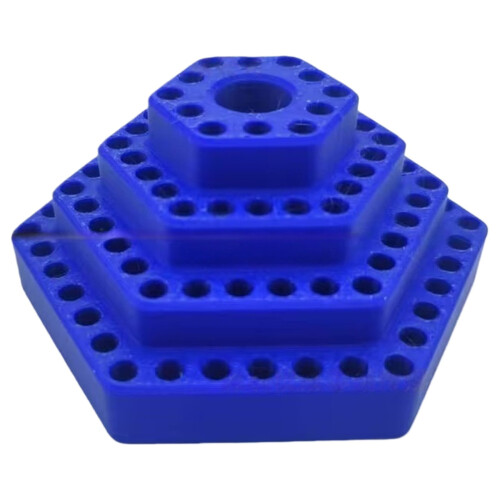 1Pcs 103 Holes Plastic Hexagonal Stackable Tool Bit Holder – Multi Layer Drill Bit Organizer,Blue