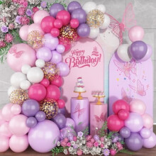 Pink Race Car Balloon Arch Kit – Hot Pink Black Gold