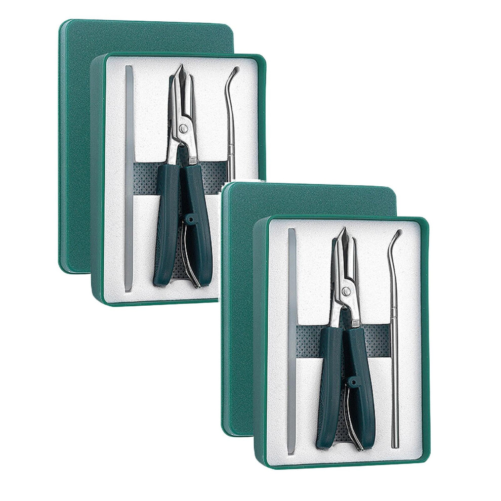 yocbz 2-Pack Eagle Beak Beveled Nail Clippers, Wide Jaw, Anti-Splash, Slanted â Compatible with Sharp Oblique Large for Thick Nails, Seniors &
