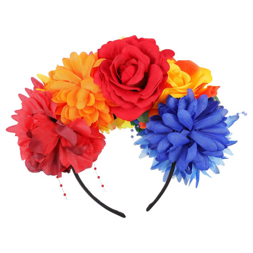 Κορδέλα μαλλιών OUNONA Pride Flower Πολύχρωμη υφασμάτινη λουλουδάτη αξεσουάρ πάρτι για