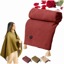 Xale aquecido feminino 147 x 81 cm (58 x 32 polegadas), 3 níveis de aquecimento, USB