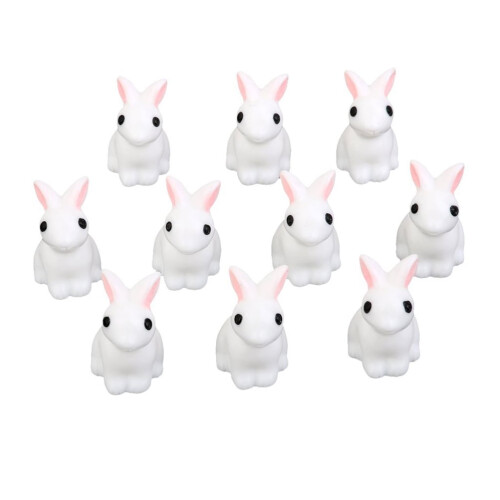 10 Mini Rabbit Garden Ornaments for Bonsai & Micro