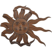 Metal Sun Wall Art Decor 22 Inch Rustic Retro Hanging