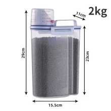 Plastbeholder til oppbevaring av hundemat 1,5 kg eller 2 kg