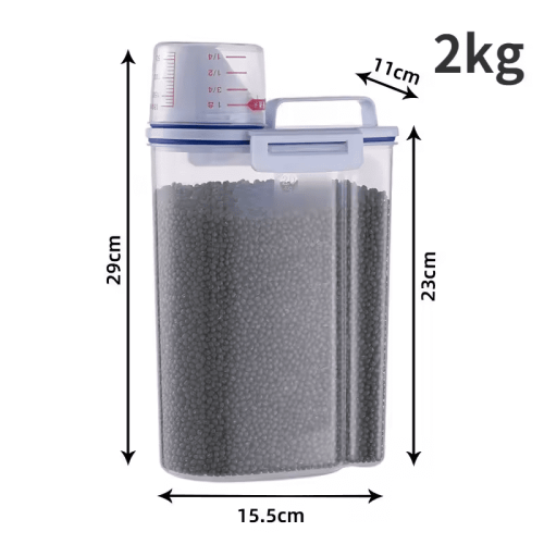 Κουβάς τροφής για σκύλους και γάτες 1,5 kg / 2 kg Πλαστική δεξαμενή αποθήκευσης με