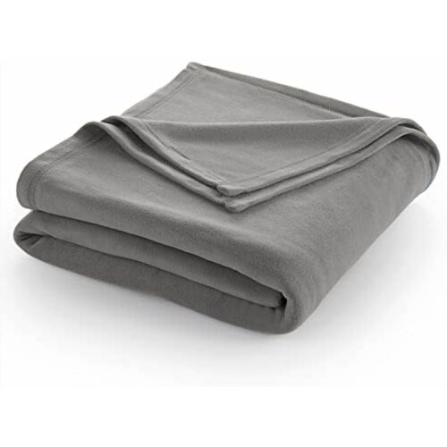 Beige Fleece Throw Blanket 66x90 in