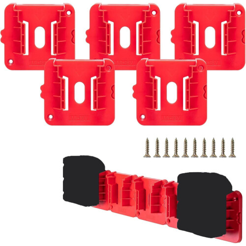 Θήκη μπαταρίας συμβατή με μπαταρία Milwaukee M18 18V, Μπαταρίες τοίχου για αποθήκευση σε