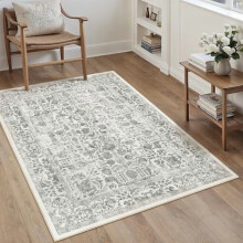 Black 3x5 Vintage Distressed Area Rug