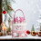 Julklappspåsar med snöre – Polyester, rosa, 42x23cm 4