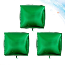Magnifique lot de 3 ballons cubes en aluminium, ballons carrés, ballons cubes 34 x 34 cm