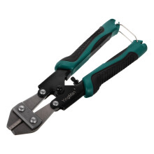 Heavy Duty Mini Bolt Cutters, Spring Loaded, Soft Anti-Slip Grip, Compatible with Wire, Cables, Chains, Fences