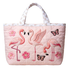 Yocbz Animal Embroidered Canvas Tote Bag 38x31cm