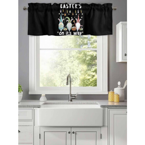 Πασχαλινό Φάρμα Gnome Valance42x12in, Θήκη Ράβδων για Κουζίνα, Υπνοδωμάτιο, Μπάνιο, Σαλόνι