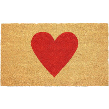 Madison Heart Coir Doormat Red 17 x 29 in