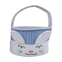 Décoration de Pâques : Œuf de Pâques en tissu avec lapin, idéal pour le rangement du linge de maison et les jeux de fête.