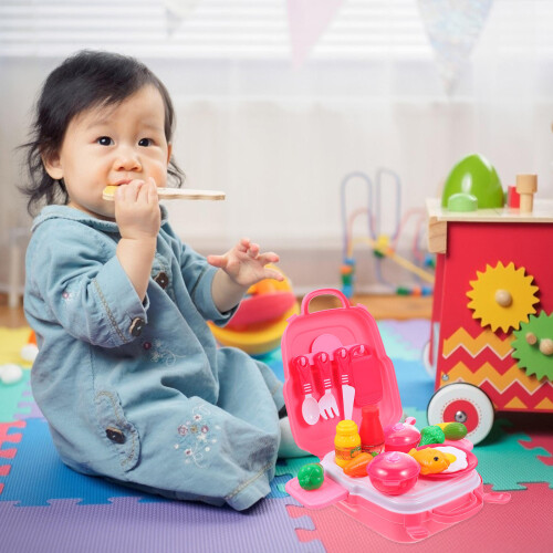 2Sets Interactief Kinderkeuken Speelgoed Assorti Plastic Educatief 2
