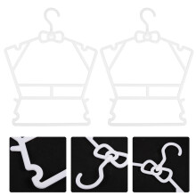 OUNONA Lot de 10 cintres en plastique blanc pour vêtements de bébé et d'enfant avec crochet rotatif