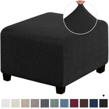 3 méretű, négyzet alakú, Jacquard, tartós, testreszabott, rugalmas lábtartó, oszmánhuzat, összecsukható tárolószék, bútorvédő huzat