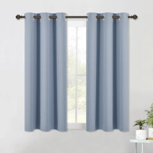 Blackout Curtain Panels 34x60 in Silver Grommet