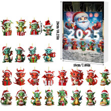 Calendrier de l'Avent, compte à rebours de 24 jours, calendrier de l'Avent de Noël, jeu de société familial, cadeau idéal pour les fêtes de fin