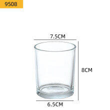 Round Glass Candle Cup with Wooden Lid, Large Capacity