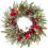 22" Artificial Tulip Wreath with Eucalyptus and Berries 1