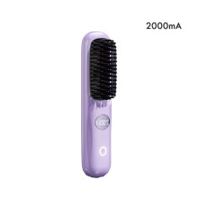Sukvpsi Go Brush Pro2026Päivitetty kannettava hiusten suoristusrauta, 2000mAh, LCD-lämpötilanäyttö, nopea lämmitys, johdoton mini (violetti)