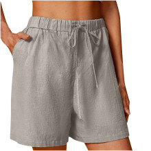 Damen-Freizeitshorts mit Kordelzug, bequemem Gummibund und Taschen, Größen S-5XL