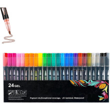 Shimmerline Double Glow Markers – Glitter- och metalliska konturpennor för gratulationskort, pyssel och klotter