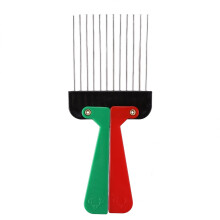 Pinfect széles fém fogú szalonfésű afro frizurához, fésűbetéttel, kibontó hajkefe
