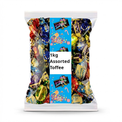 1kg Walkers Assorted Toffee - Bulk Sharing Bag - Wrapped Chewy Sweets