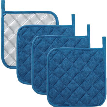 Lot de 4 maniques de cuisine résistantes à la chaleur, pour la cuisson au four. Maniques en tissu pour la cuisson et la pâtisserie.
