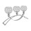 Gold-Plated Iron 3-Arm Crystal Candlestick 1