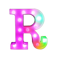 Guirlande lumineuse décorative, lettres LED multicolores avec télécommande – Décorations lumineuses pour bars et fêtes – Multicolore blanc R