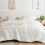 Beige Queen Duvet Cover Set 3-Piece Microfiber 1