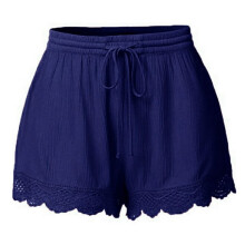Pantaloni scurți cu nod din dantelă pentru femei, mărime plus, cu nod încrucișat, pantaloni sport de yoga, colanți, pantaloni scurți de