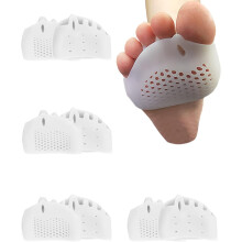 4 Pairs Metatarsal Gel Pads, Toe Separators & Spacers for Bunions, Hammer Toe, Forefoot Pain Relief – Compatible with Most Shoes