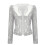 Blazer da donna con paillettes, maniche lunghe, taglio corto 2