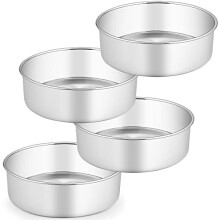 6-inch Stainless Steel Cake Pan Set 4 pcs