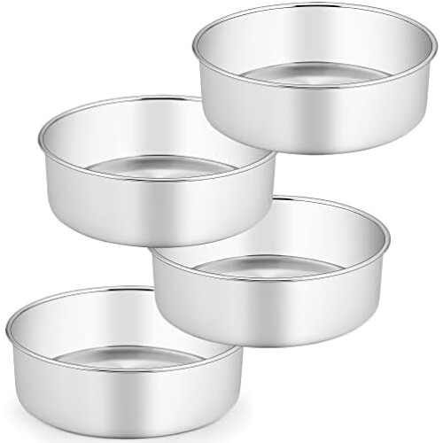 6-inch Stainless Steel Cake Pan Set 4 pcs