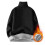 Herren-Strickpullover mit Rollkragen, Herbst/Winter, einfarbig, schweres Oberteil, lange Ärmel, warm, bequem, lässiger Pullover (Schwarz, S) 2