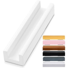 Wooden Floor Mirror Stand with Anti-Slip Base, 9.8"x2.3"x1.5", for Full-Length Mirrors (White)