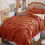 Twin Comforter Set Pintuck Burnt Orange 5-Piece 1