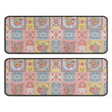 Juego de 2 alfombras de cocina – 17x47 pulgadas, antifatiga y