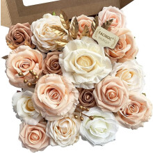 Pink Artificial Rose Set – 21 Roses & 5 Accessories