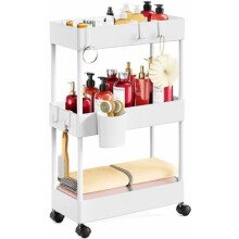 Wózek magazynowy Slim Rolling Storage Cart z kółkami, biały