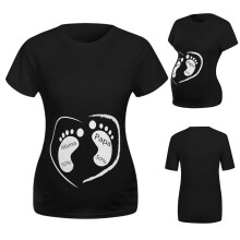 Naisten kesäinen Footprint-äitiystoppi musta XL